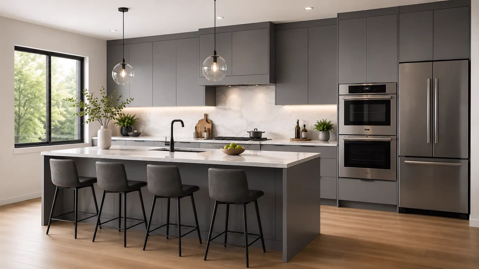 Cocina blanca elegante