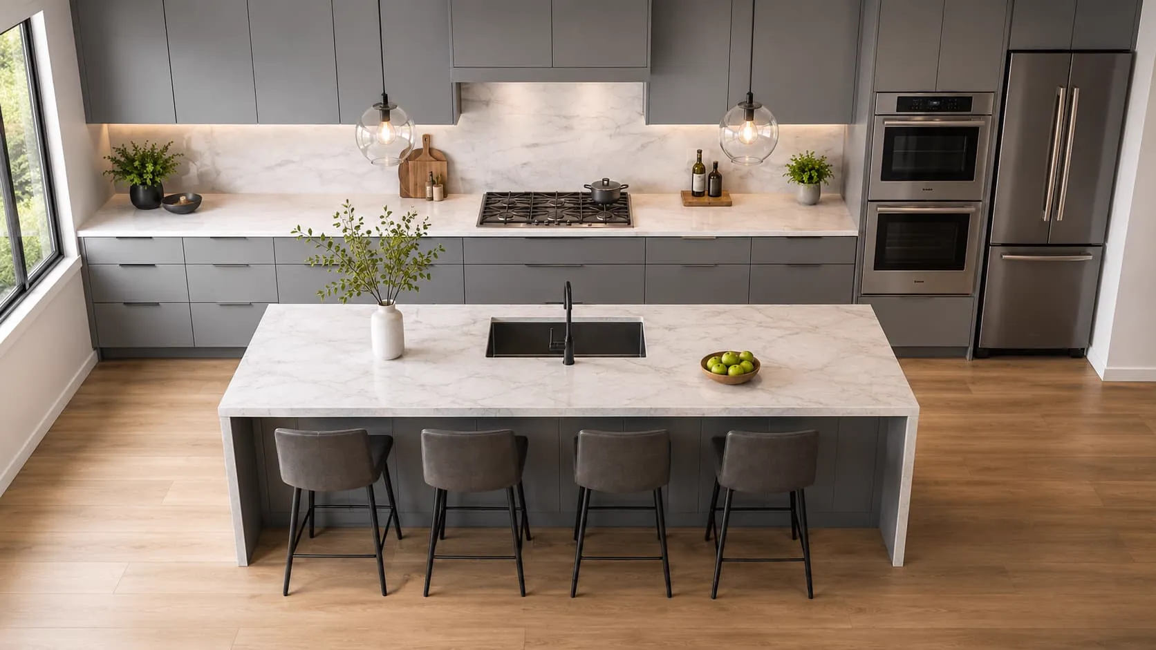 Cocina moderna con almacenamiento