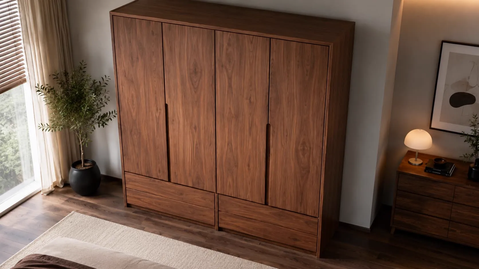 Detalle de madera de armario